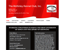 Tablet Screenshot of mckinleykennelclub.org